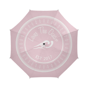 Loves The Ocean Rose Semi-Automatic Foldable Umbrella