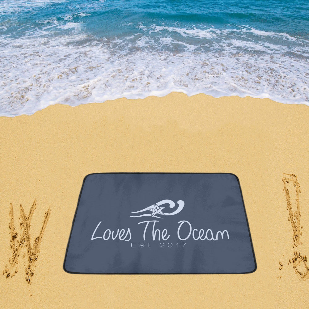 Loves The Ocean Navy Lightblue Beach Mats 78