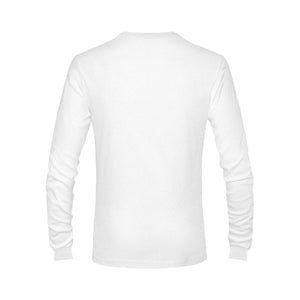 LTO Men White Blue Cotton Long Sleeve T-Shirt