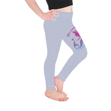 Load image into Gallery viewer, Loves The Ocean Mermaid Blue All-Over Kid&#39;s Leggings