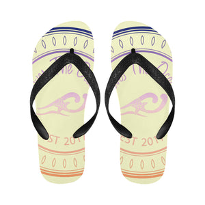 Loves The Ocean Unisex Multi White Flip Flops