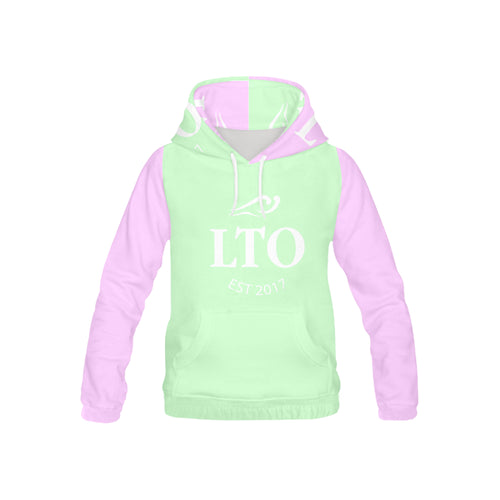 Loves The Ocean Mint Lilac Youth All Over Print Hoodie