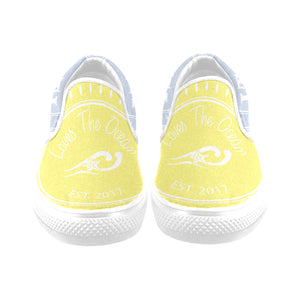 Loves The Ocean Yellow LB Slip- On Canvas Shoes