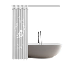 Load image into Gallery viewer, Loves The Ocean Grey Shower Curtain 60&quot;x72&quot;