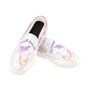 Loves The Ocean Mermaid Slip on Canvas Kids Shoes