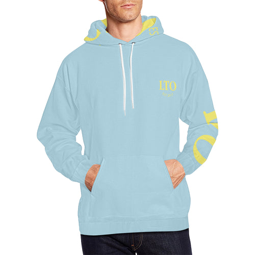 LTO Men Mint Yellow All Over Print Hoodie