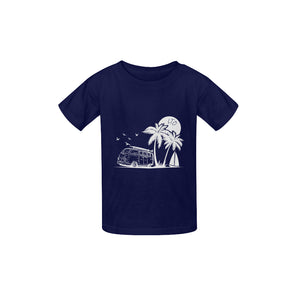 Loves The Ocean Navy White VW Kid's Classic T-Shirt