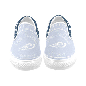 Loves The Ocean Navy LB Slip-on Canvas Women's Shoes