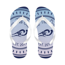 Load image into Gallery viewer, Loves The Ocean Blue Multi Flip Flops Unisex