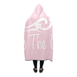 Loves The Ocean Huge Towel Rose White Hooded Blanket 80"x56"