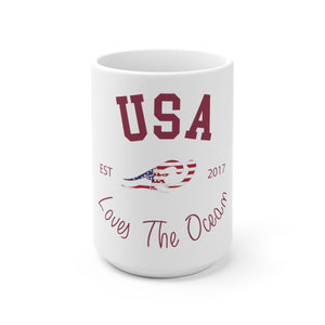 Loves The Ocean USA Limited Edition 11 oz / 15oz Ceramic Mug