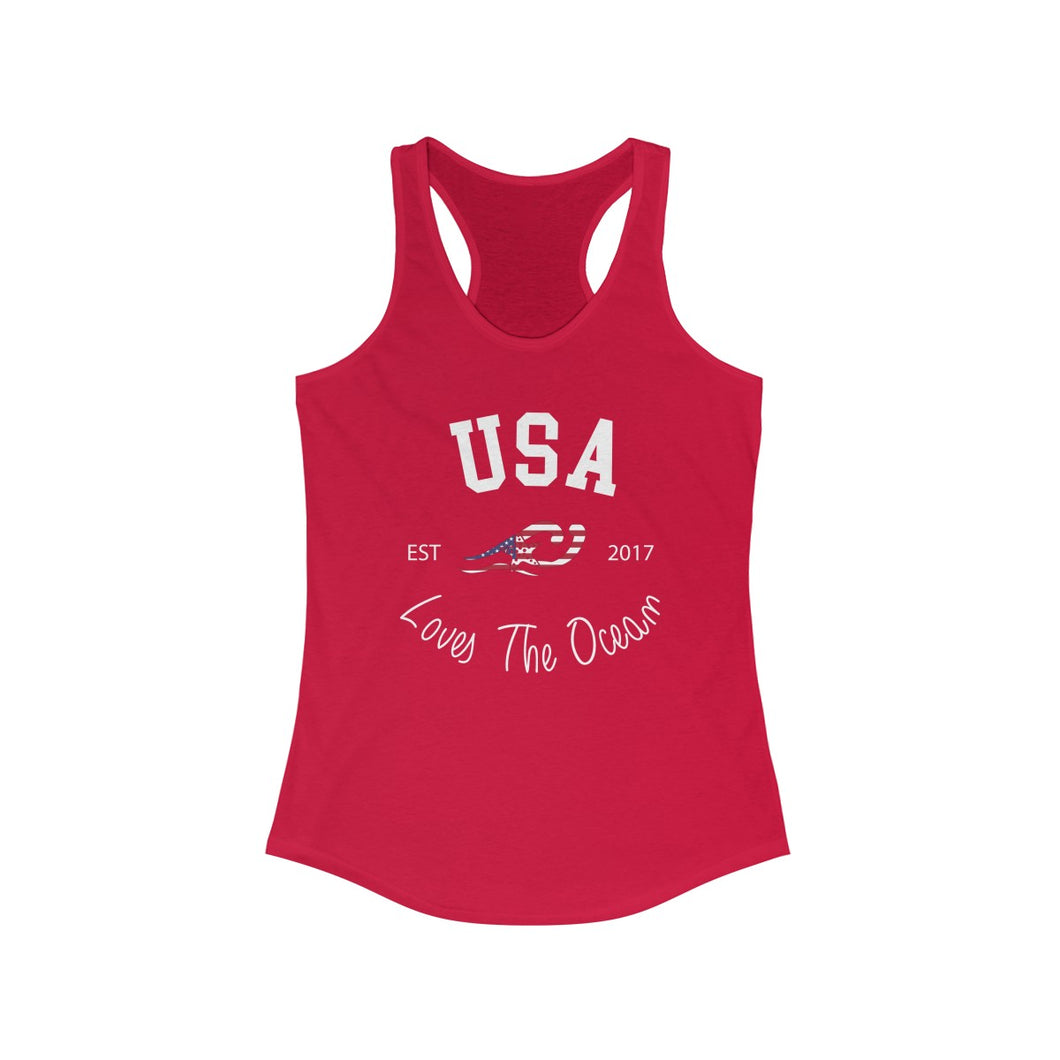 Loves The Ocean USA Limited Edition Women's Racerback Tank