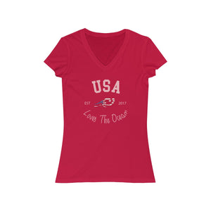 Loves The Ocean USA Limited Edition Women's V-Neck Tee